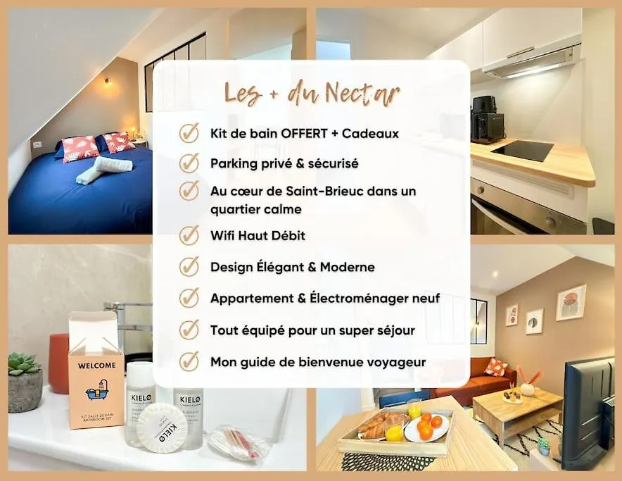 Le Nectar - Parking Prive, Hyper-Centre, Calme Apartment Saint-Brieuc