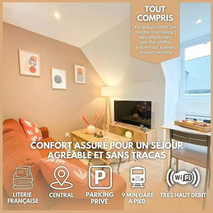 Le Nectar - Parking Prive, Hyper-Centre, Calme Apartment Saint-Brieuc